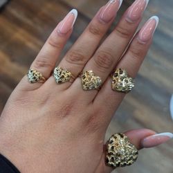 Male And Female Gold Nugget Jewelry 