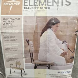 New Open Box Medline Effects Transfer Bench with Microban
