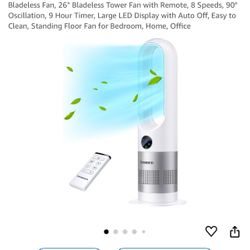 Senmeo Bladeless Tower fan