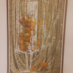 Wow Cocktail Hour Mid-century Original Oil Painting