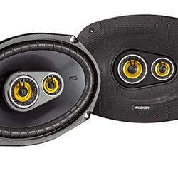 Kicker CS Series 150 Watt 6 x 9 Inch Car Audio Coaxial Speaker Pair, Black