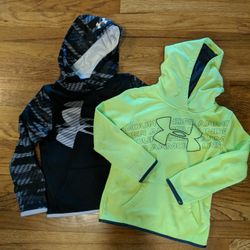 Boy's Under Armour Hoodie Sweatshirts, Size Small And 7