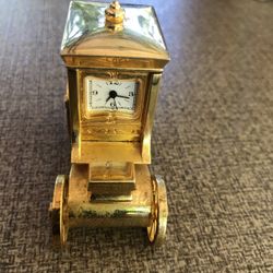 Miniature Clock Brass Car