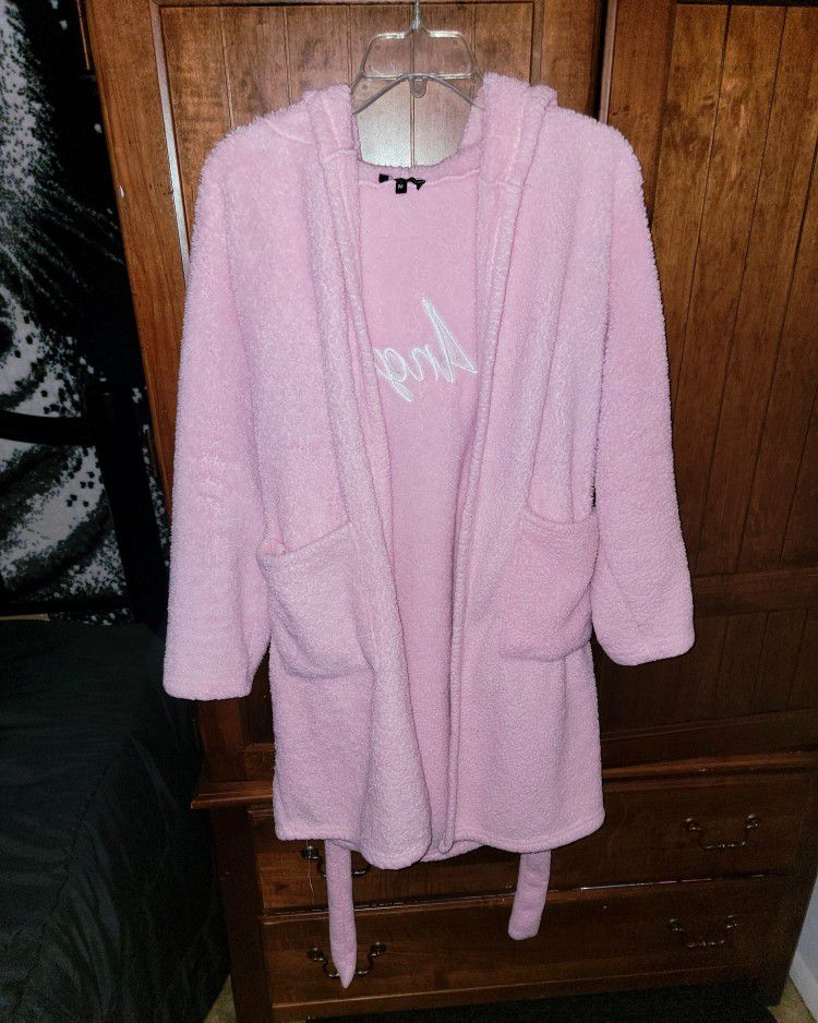 Shipping Only!  Women's Fluffy Pink Robe