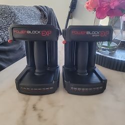 Powerblock exp sport adjustable dumbbells 90lbs pair ( Handles only no weights)