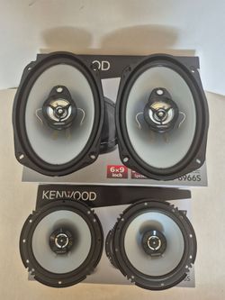 KENWOOD 1 PAIR 6.5" 2 WAY 300 WATTS & 1 PAIR 6×9 3 WAY 400 WATTS CAR SPEAKER