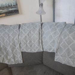 4 panels 63in Light Green Sheer