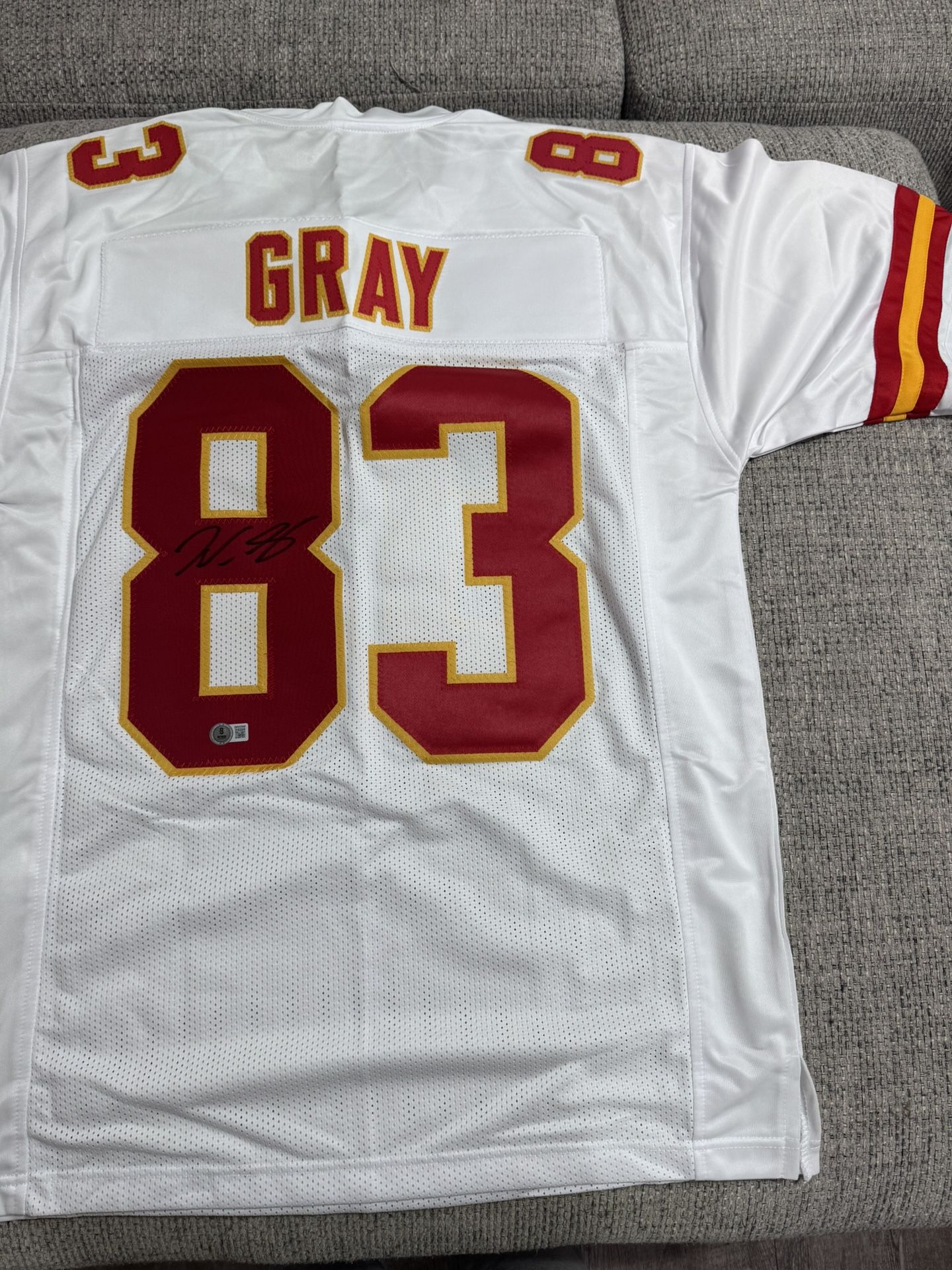 Noah Gray Signed Autograph Custom Jersey - JSA COA- Kansas City Chiefs