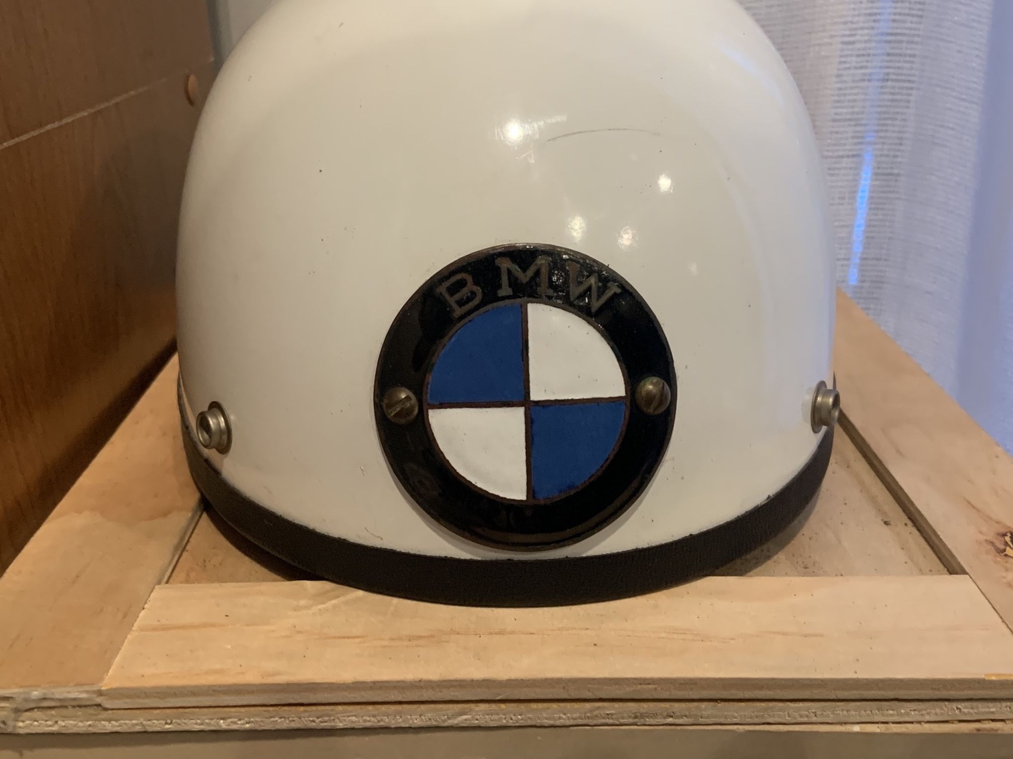 1960s BMW Motorcycle Helmet, Vintage Cafe Racer