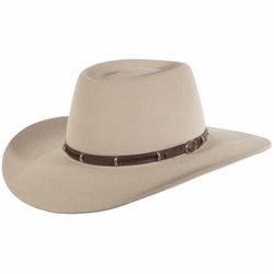 Akubra Australian Hat The Boss Imperial Quality Pure Fur Felt Sand Color $190