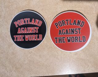 Portland Against The World Decals Stickers Trail Blazers Colors
