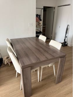 Omaha Dining Table 59” - Dark Taupe Modern Dining Table