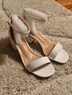 White heels - size 6