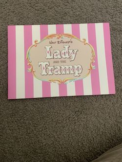 Disney Lady and the Tramp of 4 Prints in Folder