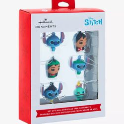 Hallmark Ornaments Disney Lilo & Stitch Character Mini Ornament Set, Brand New