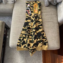 Bape Yellow 1st Camo Hoodie Shark Full Zip Hoodie 