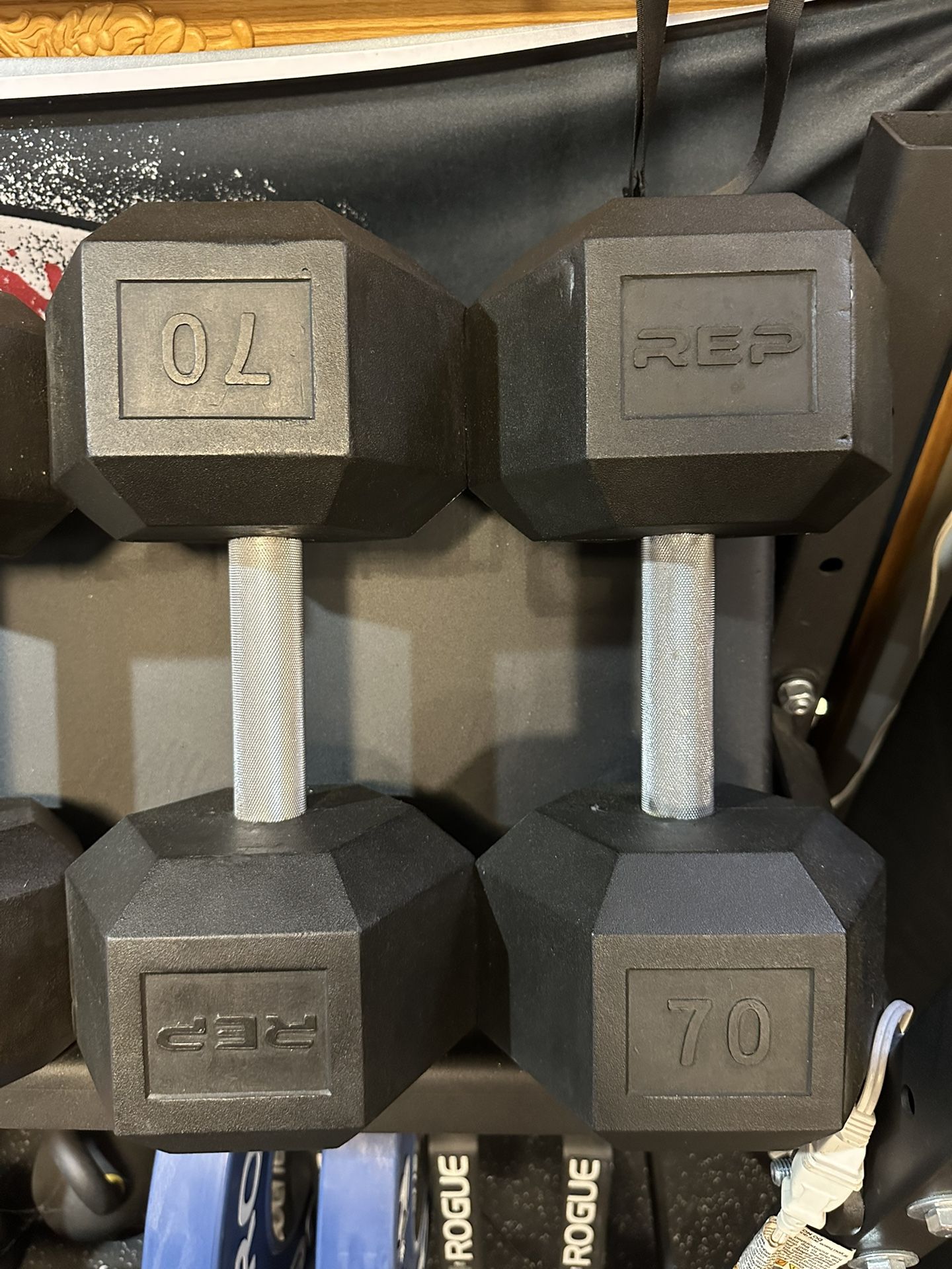 Rep Fitness Hex dumbbell Pair 70LB