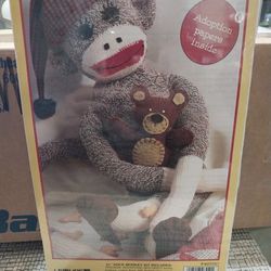 Peejay Monkey Sock Puppet Stuffed Animal Kit