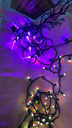 String Lights Set — black light purple and Multicolor