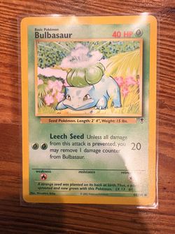 1995 Bulbasaur Pokemon card 68/110