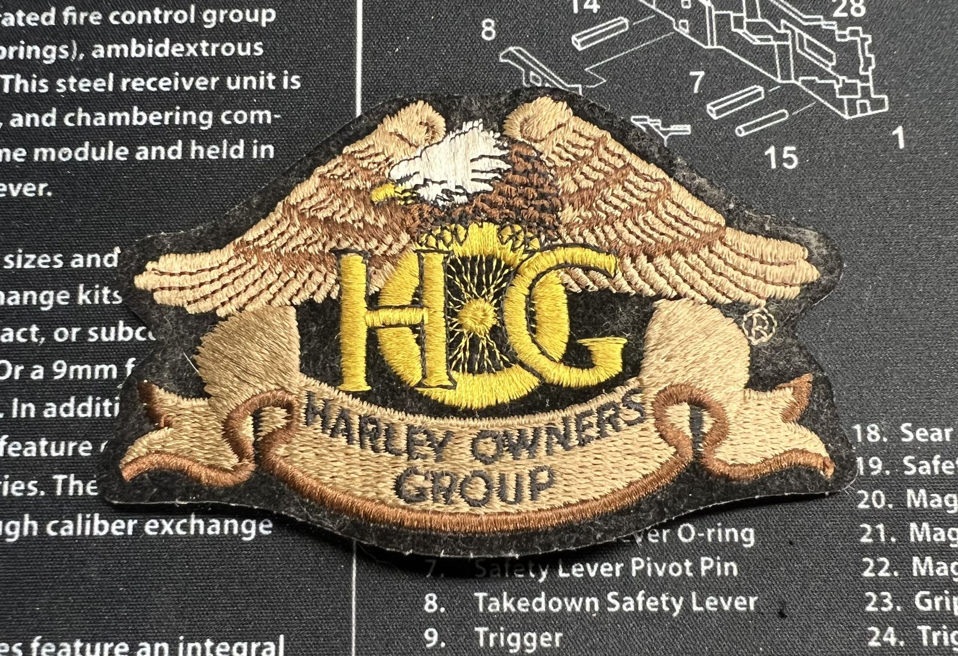 Vintage Harley Davidson HOG Patch 90s Eagle