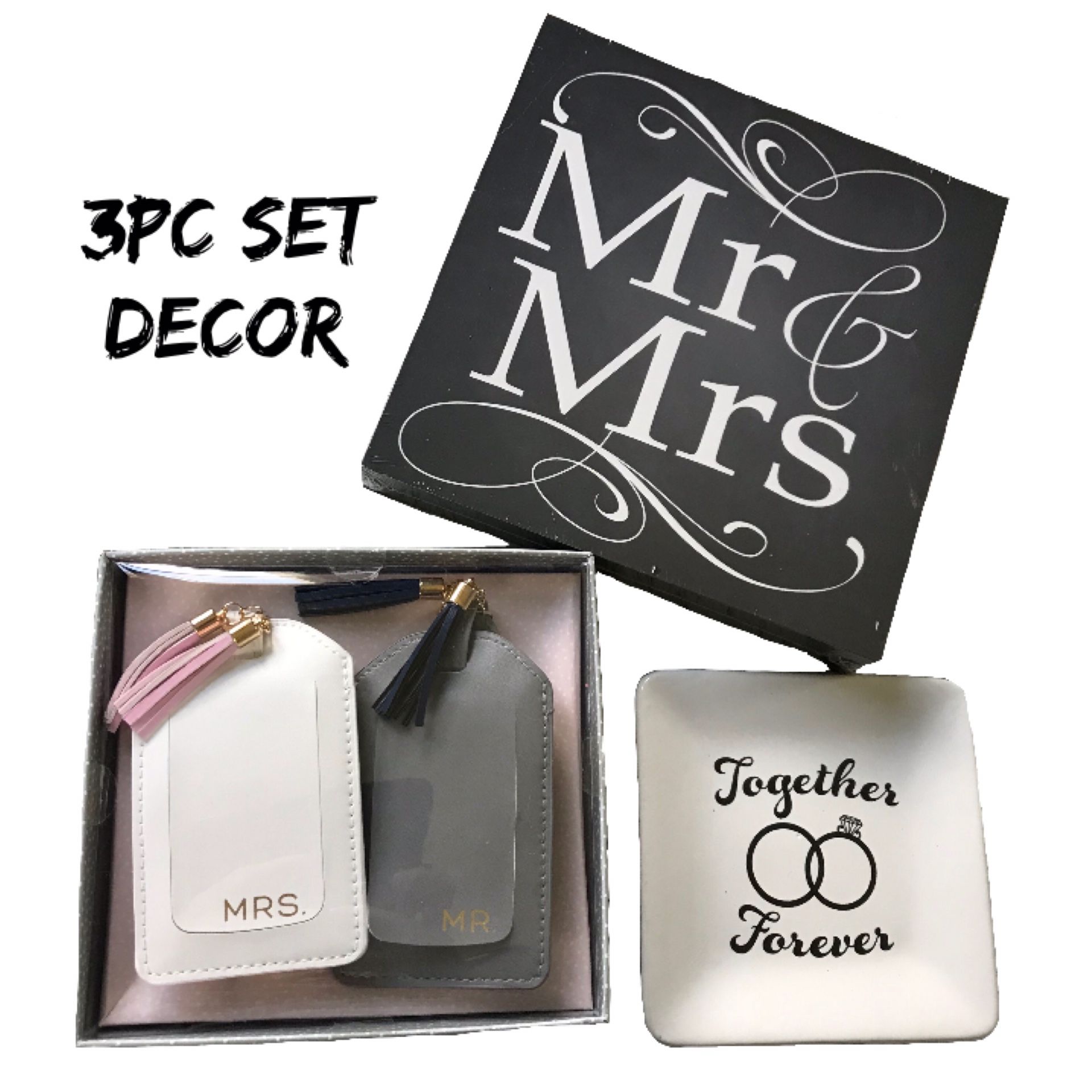 NIB wedding Mr. & Mrs. 4pc Set