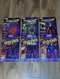 Marvel Legends Spider-Man Unlimited Venom Spider-Boy Electro Kaine Chameleon SET