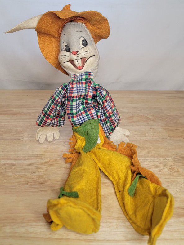 Bugs Bunny Early Vintage Toy 1940's M&H Novelty Corp 16" Poseable Wire Limbs