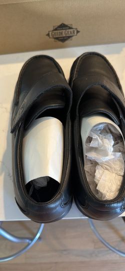 Propét men's black leather hook-and-loop comfort shoes US 9 XX(5E)