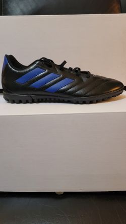 Adidas Goletto VII Turf Soccer Shoes Black and Royal Blue Mens size 10