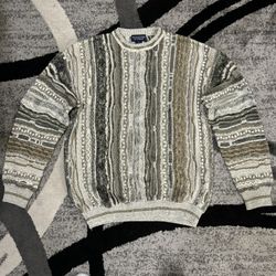 Roundtree & Yorke Coogi 3D Knit Tundra Sweater Vintage 90's, Size XL