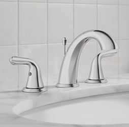 Project Source Dover Chrome Widespread Bathroom Sink Faucet