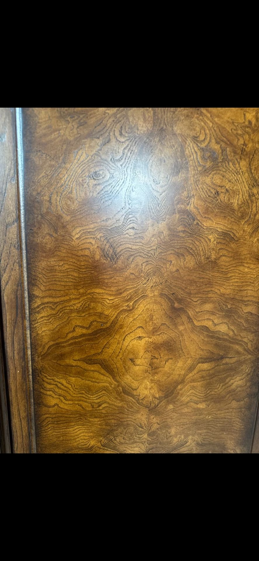Drexel Heritage French Regency Louis XVI Carved Burled Walnut Armoire Dresser