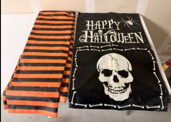 Halloween table and cover chairs