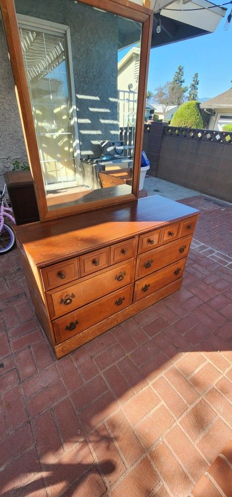 Vintage Dresser With Mirror