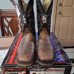 DOUBLE H COWBOY WESTERN WORK BOOTS SIZE 9.5 D MEN'S 