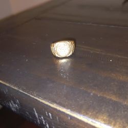 1ct Tdw Men's Diamond Ring 14k Yellow Gold(H-I)Si