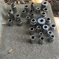 assorted sockets - Bonney, Husky, craftsman, snap on, cr-mo  steel