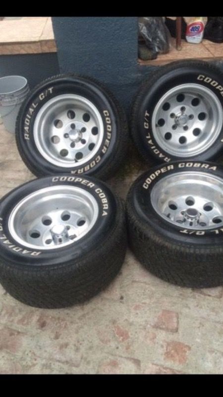 Clean 15 Aluminum Wheels With Cooper Cobra Tires 295 50 15 For Sale In Los Angeles Ca Offerup
