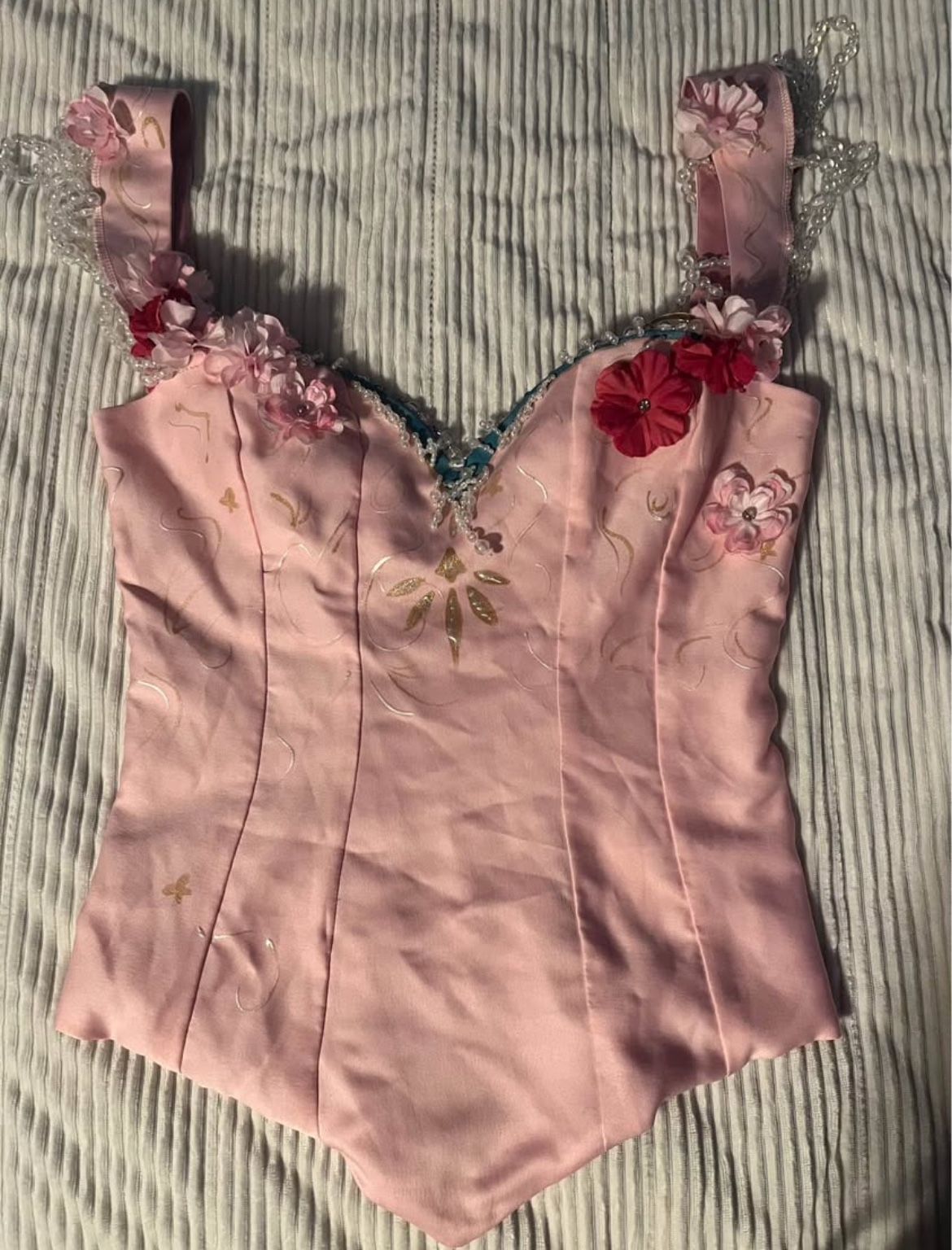 Vintage Flower Beaded Corset 