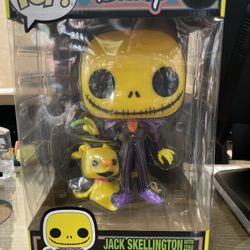 Nightmare Before Christmas ( Jack Skellington with Zero Funko Pop ) ( 10 Inch  Blacklight )