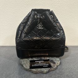 Coco Backpack In Leather - 2 Tones Chain 