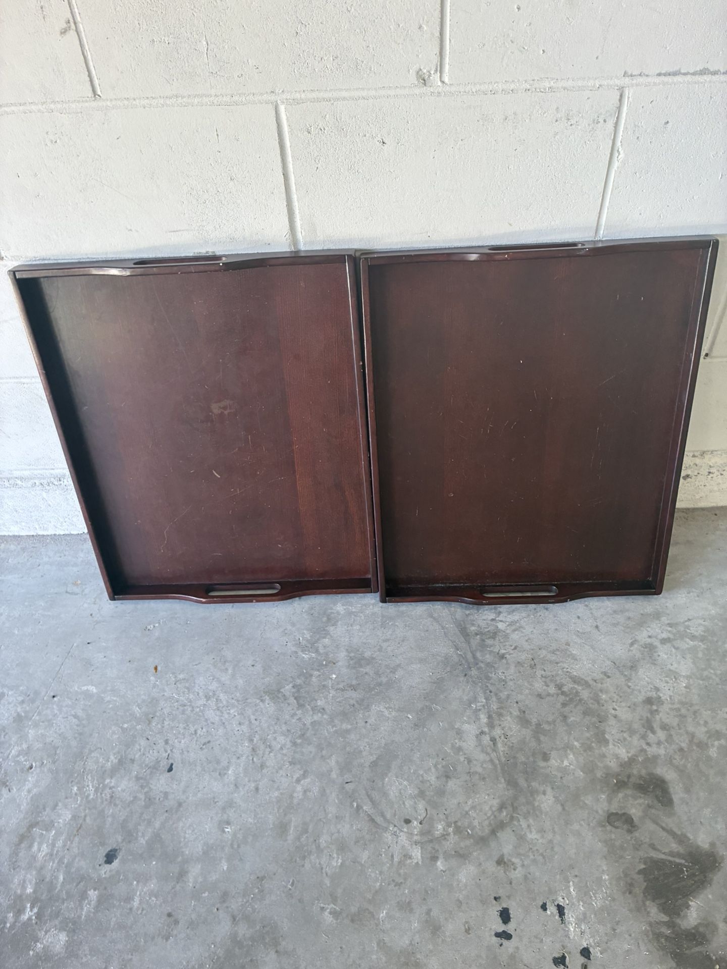 Two Wooden Trays