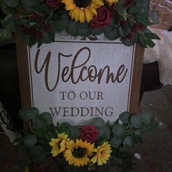 Welcome To Our Wedding Sign 