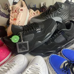 Jordan 4 Black Cats size:6-1/2, 7-1/2, 8-1/2, 9-1/2, 12