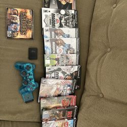PS2 Games, 128 Mb And Wireless Controller