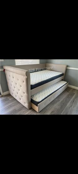 Twintwinn Size Light Beige dayb3d with Orthopedic Matres.colchon!!