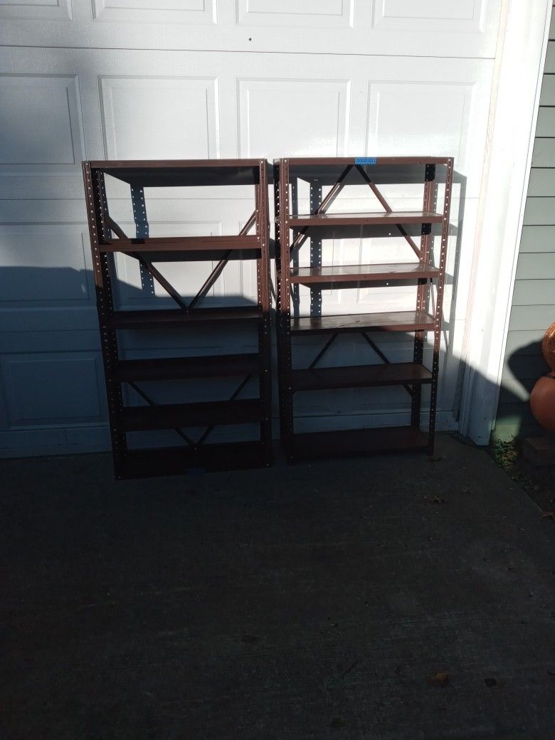 Metal Shelving Units.  5ft Tall 3ft W. 10 In Deep.  Free Delivery 