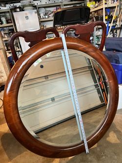 Large round mirror