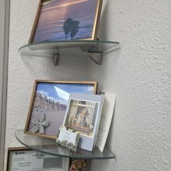 Glass Corner Shelves